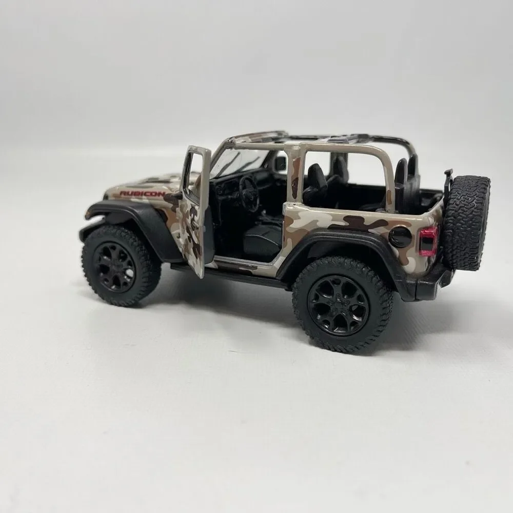 Kinsmart Jeep Wrangler Rubicon 2018 Die Cast Pull Back Topless Camo 1:34